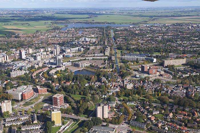 Luchtfoto van de stad Zoetermeer